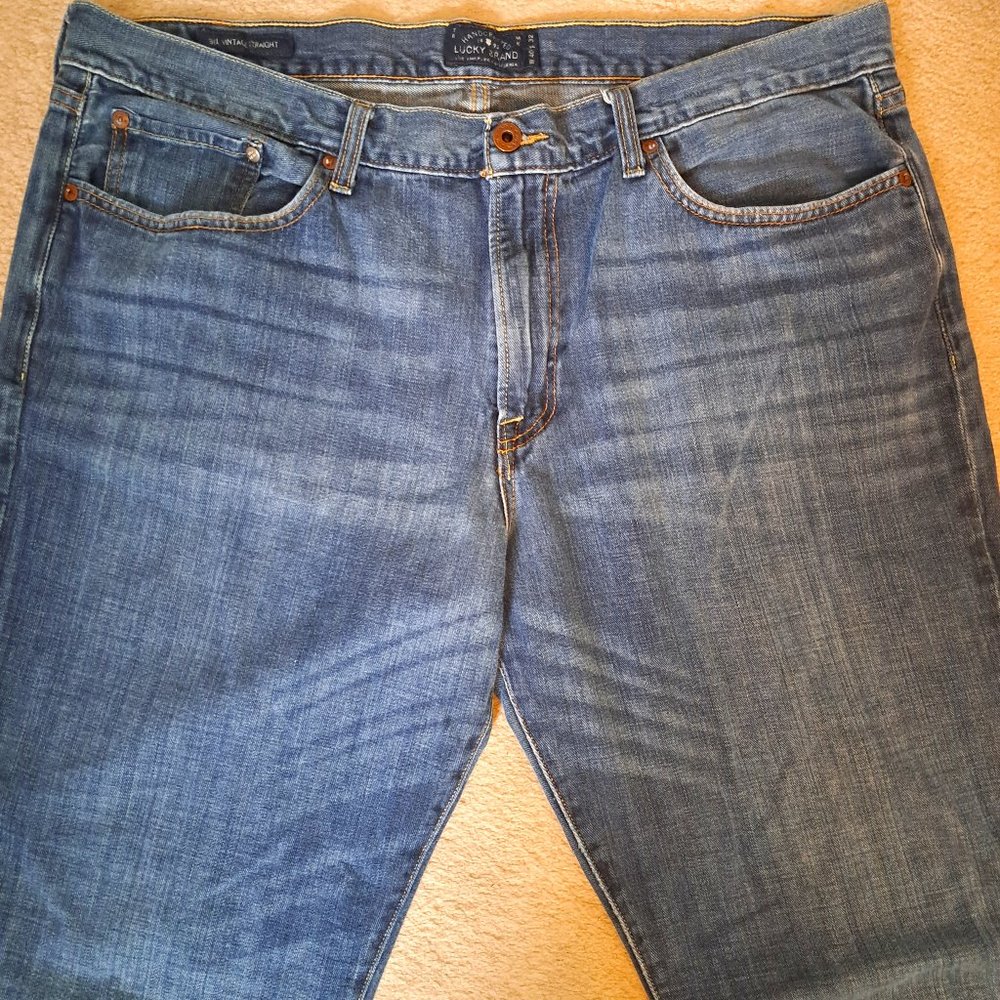 Lucky Brand Men's Jeans 40 x 33 Lucky Brand 5 Pocket Zipper Fly Straight Leg 361